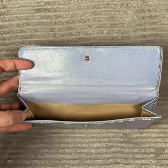 Coach light Blue Women's Turn Lock Wallet - Picture 5 of 6